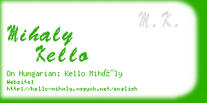 mihaly kello business card